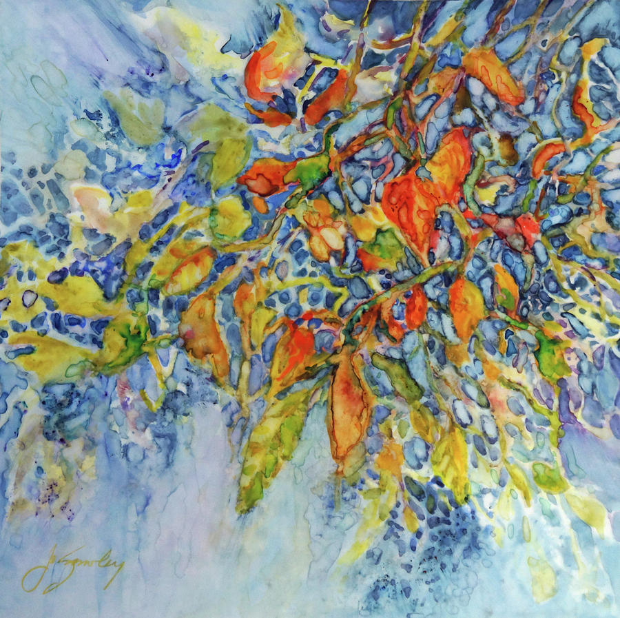Autumn Lace Painting by Jo Smoley