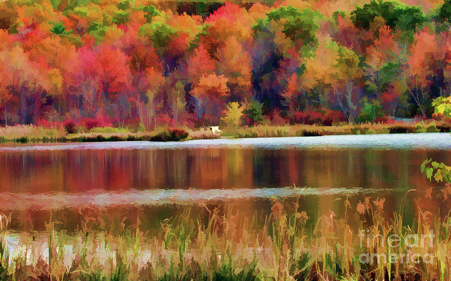 Autumn Lake East Coast  Photograph by Chuck Kuhn