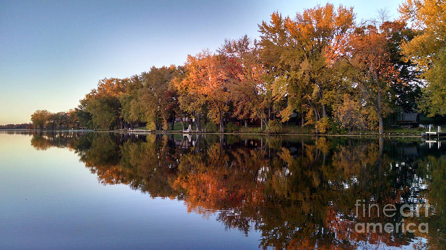 Autumn Lake Reflections Photograph