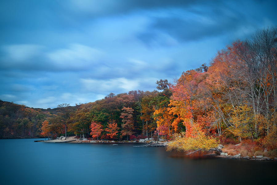 Autumn Lake Photograph by Songquan Deng
