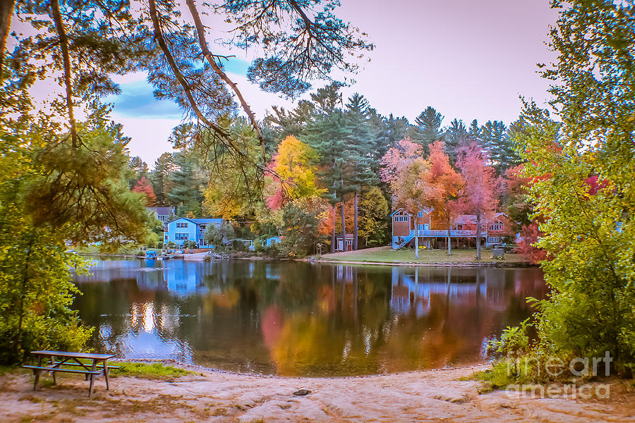 Autumn lake view 1 Photograph by Claudia M Photography