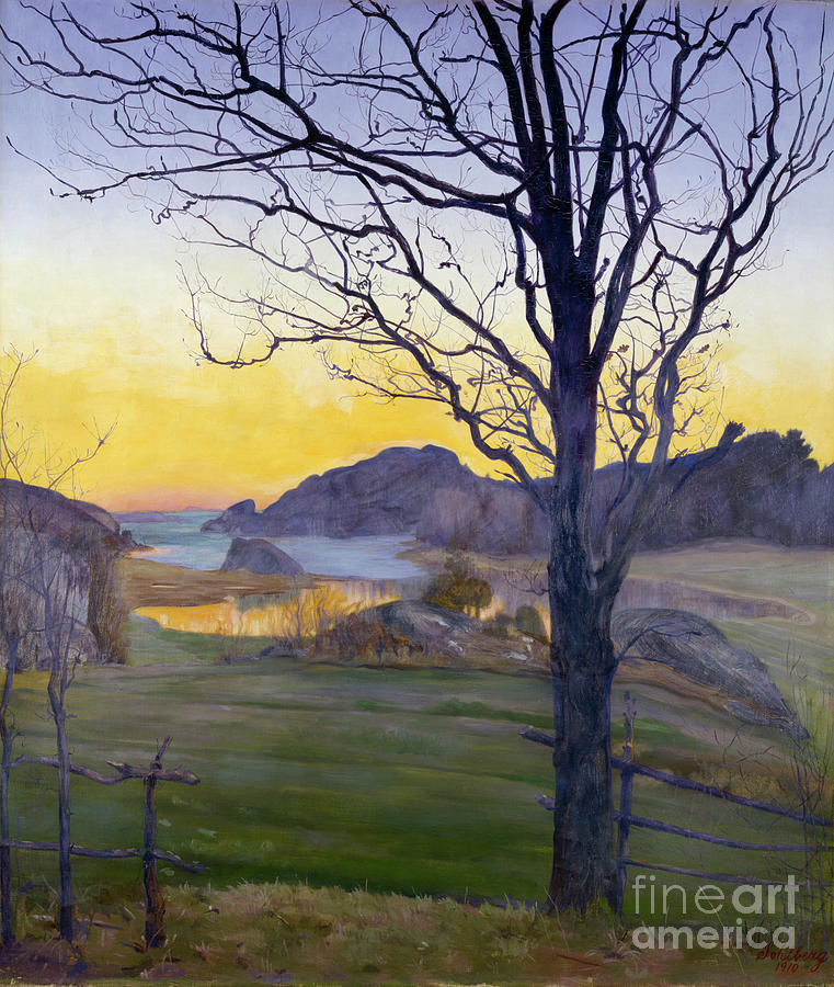 Autumn landscape Painting by Harald Sohlberg