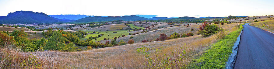 Autumn landscape of Lika region paoramic view Photograph by Brch Photography