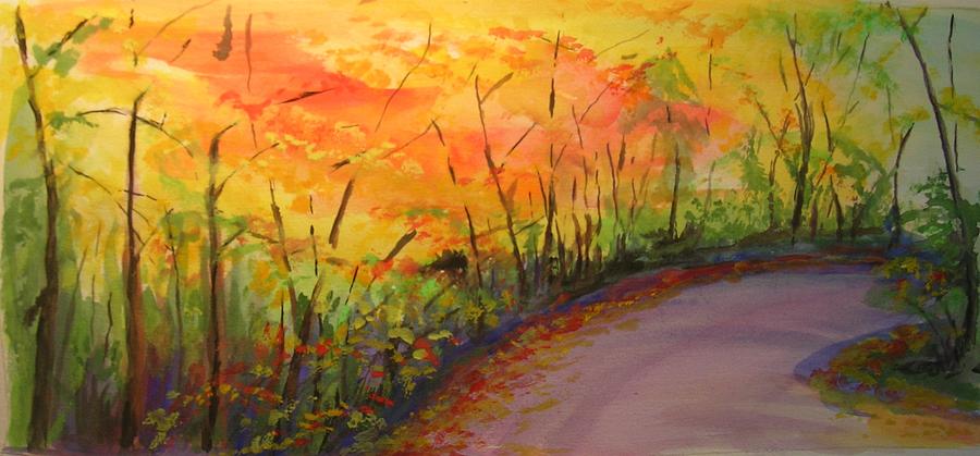 Autumn Lane IIi Painting by Lizzy Forrester