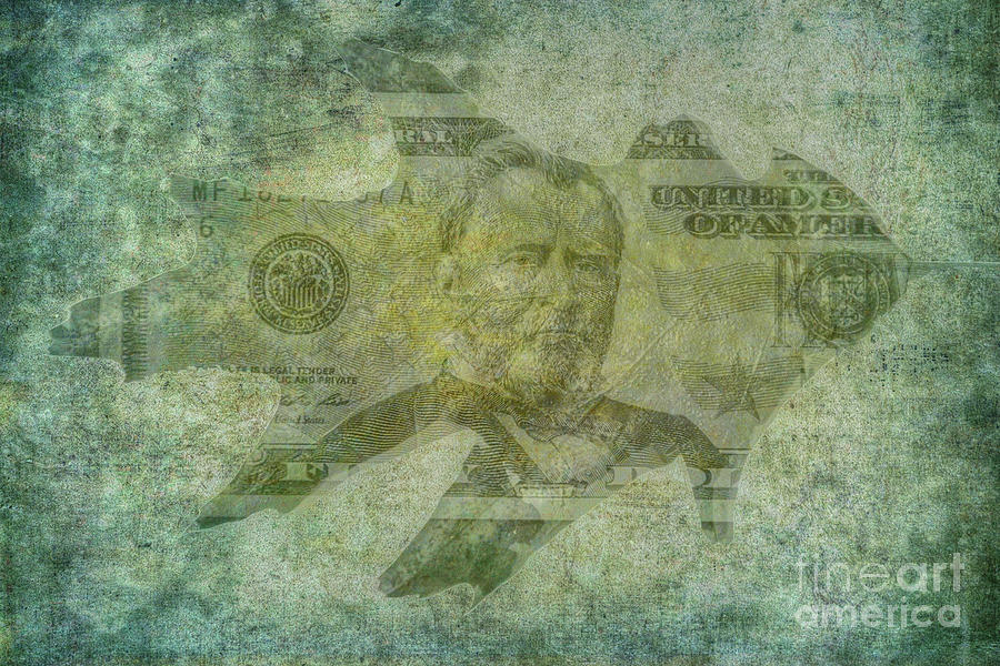 Autumn Leaf Paper Money Digital Art by Randy Steele