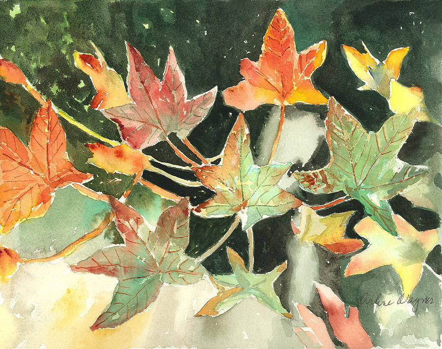 Autumn Leaves Painting by Arline Wagner