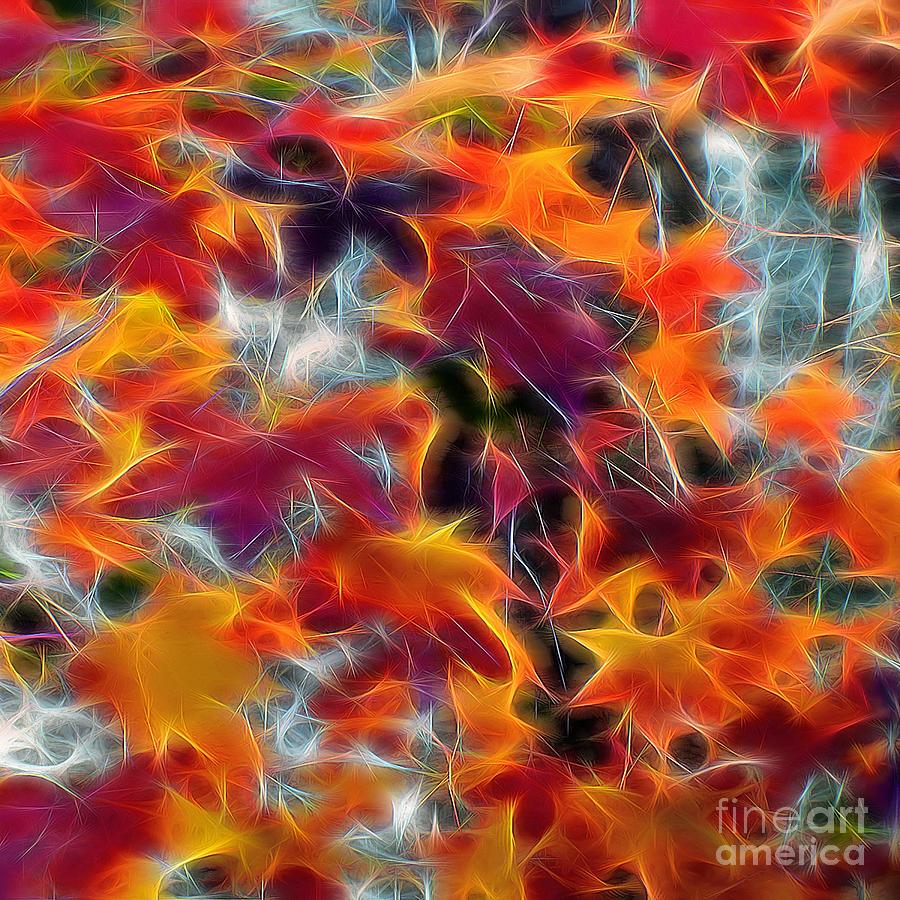 Autumn Leaves Fractal Nbr 2 Photograph by Scott Cameron