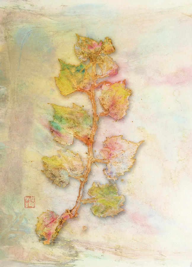 Autumn Leaves in ink Painting by Peter V Quenter