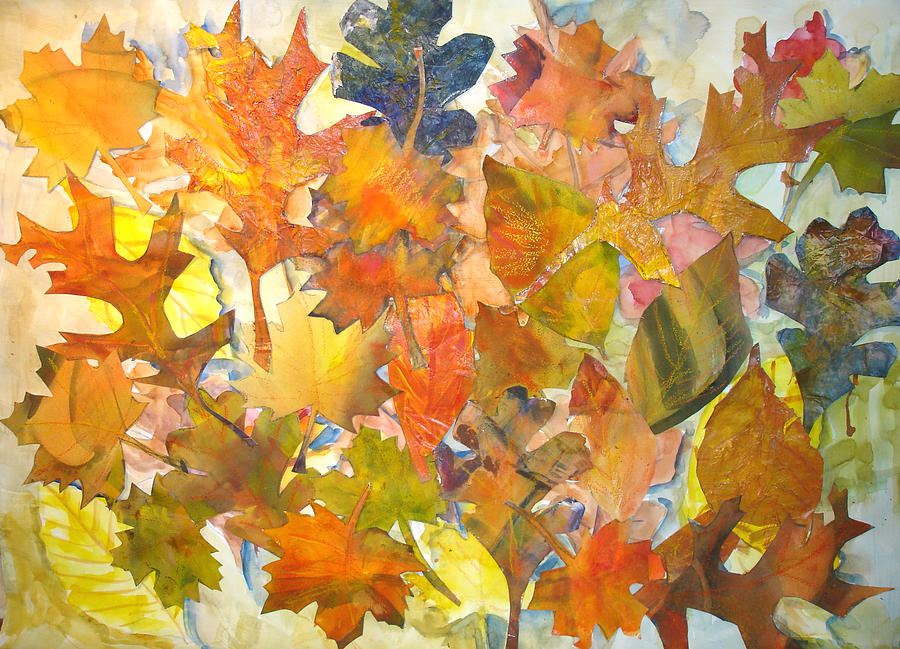 Autumn Leaves Mixed Media by Joyce Kanyuk | Fine Art America