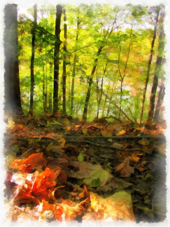 Autumn Leaves Painting by Maciek Froncisz