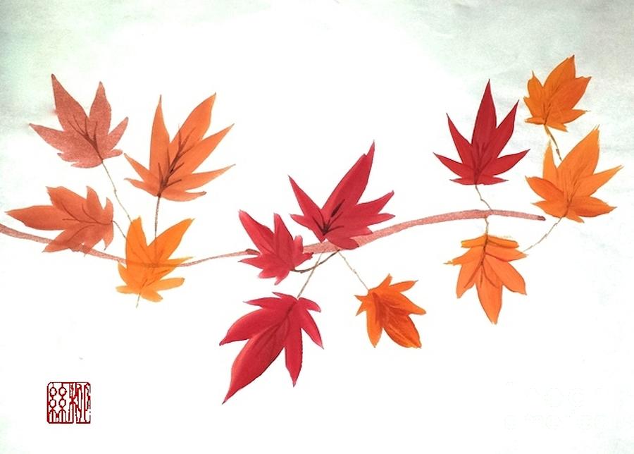 Autumn Leaves Painting by Margaret Welsh Willowsilk