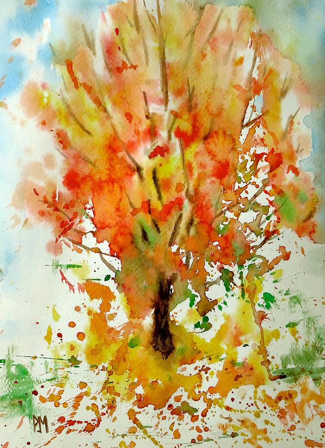 Autumn Leaves Painting by Pete Maier