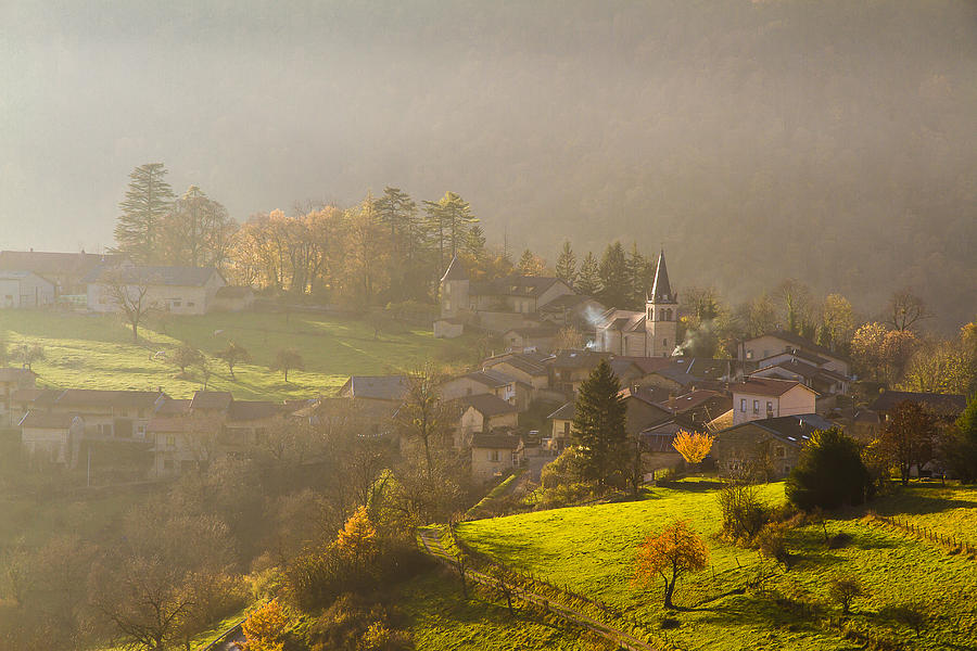 Autumn lights in Bugey mountains Photograph by Paul MAURICE