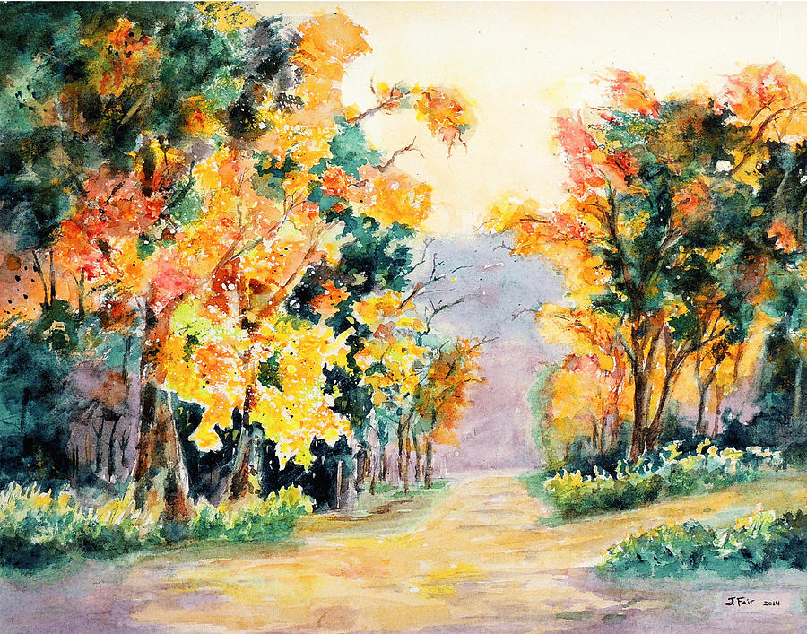 Autumn Lights Painting by Jerry Fair