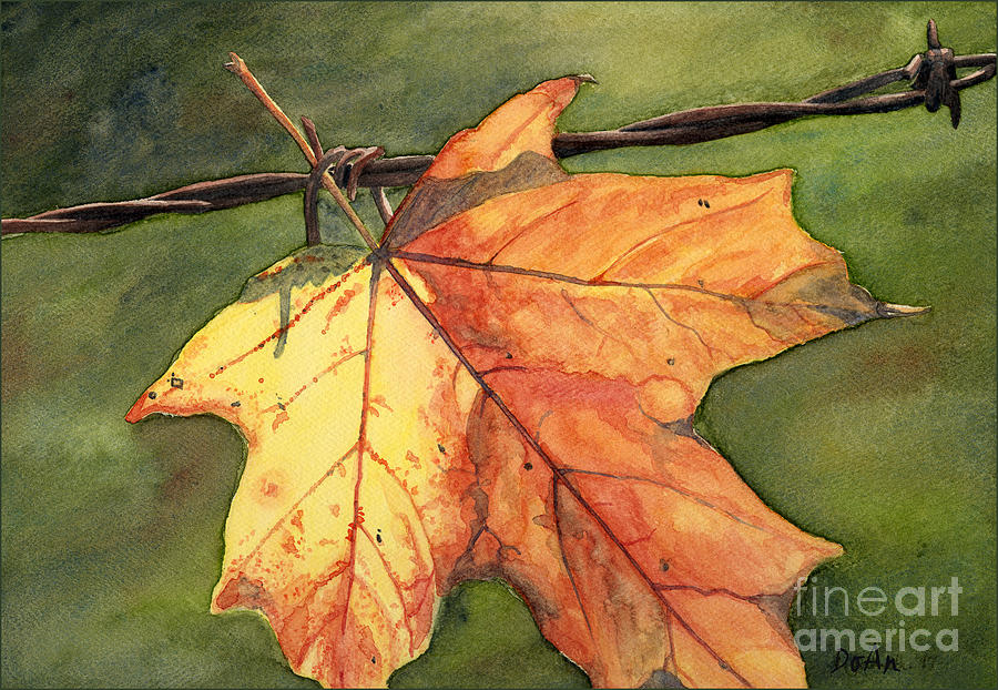 Autumn Maple Leaf Painting by Antony Galbraith