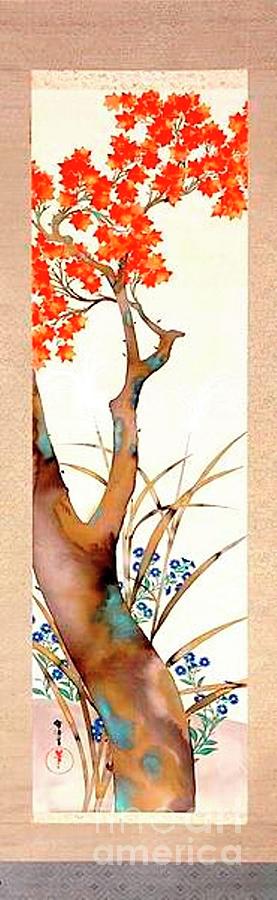 Autumn maple Painting by Thea Recuerdo