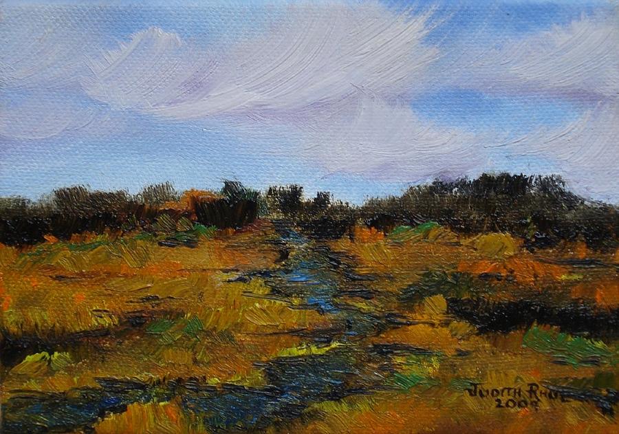 Autumn Marsh Painting by Judith Rhue
