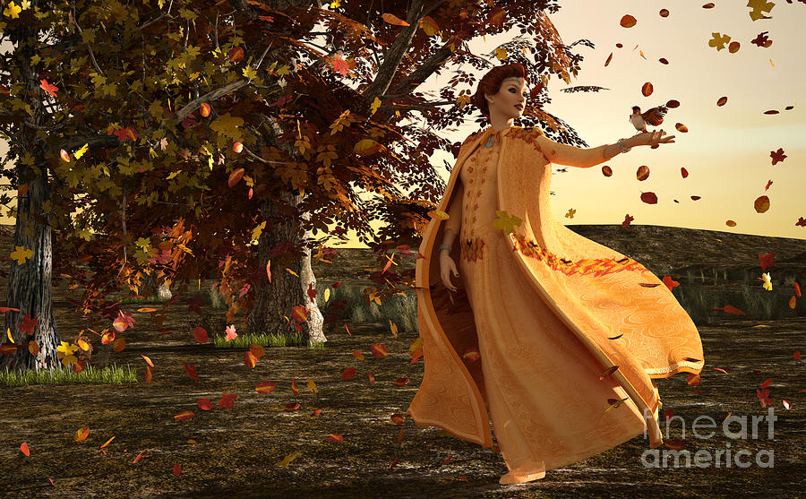 Fall Digital Art - Autumn by Two Hivelys