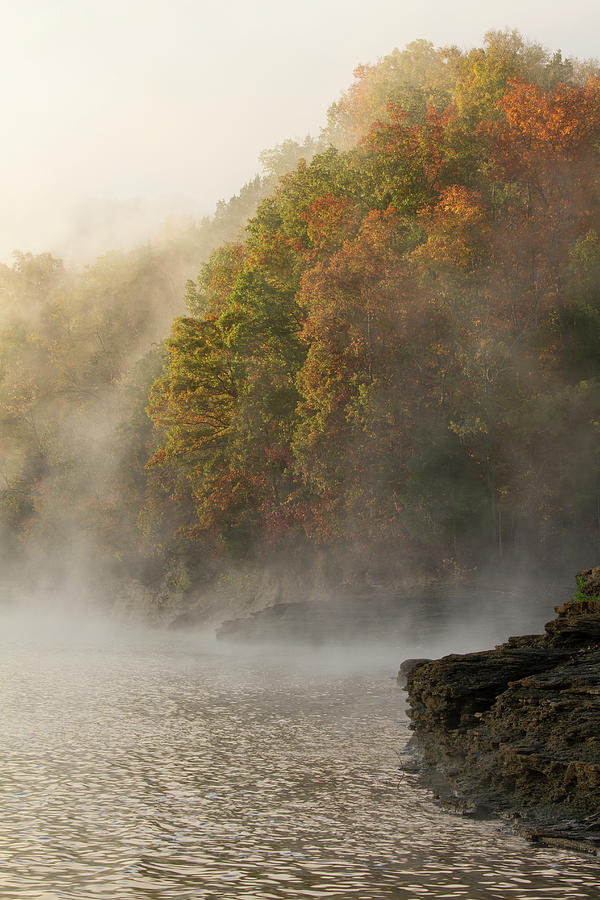 Autumn Mist On Dale Hollow Lake Photograph