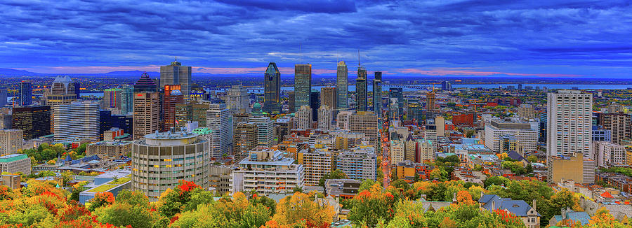 Autumn Montreal Panorama Photograph
