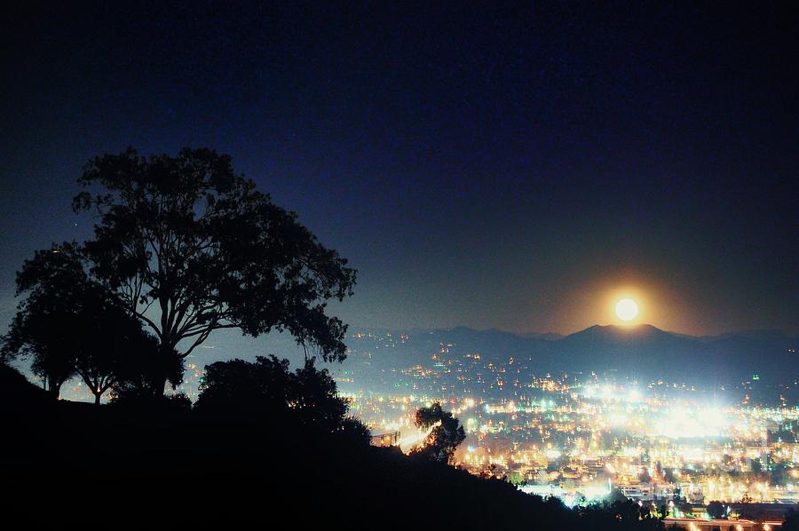 Autumn Moon Rise Over Desert Mountains San Diego by John Castell Autumn Moon Rise Over Desert Mountains San Diego by John Castell