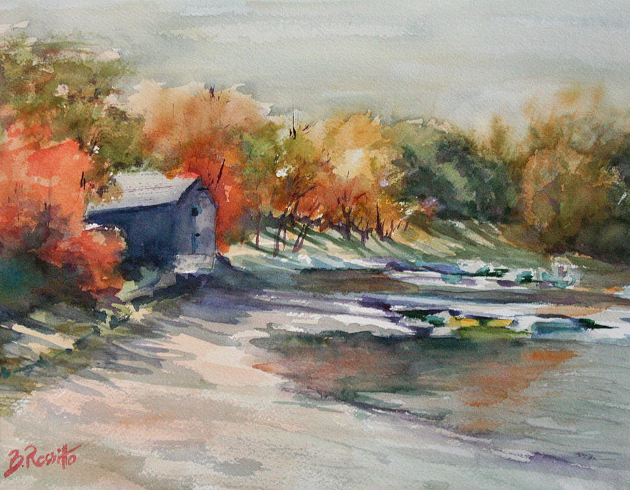 Autumn Morning at the Cove Painting by B Rossitto
