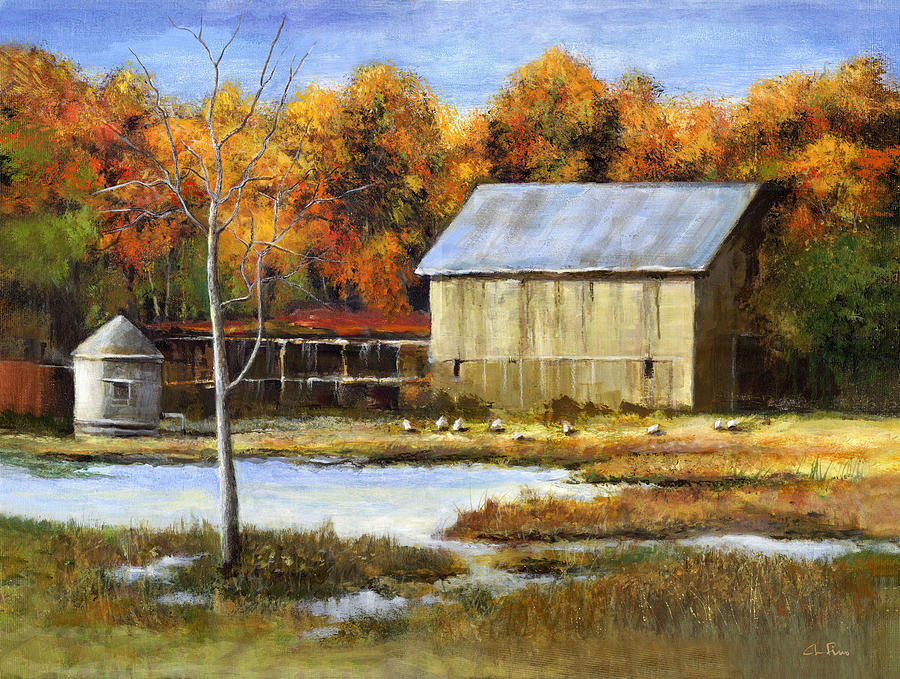 Autumn morning in the barn Painting by Arsenio Pino - Pixels