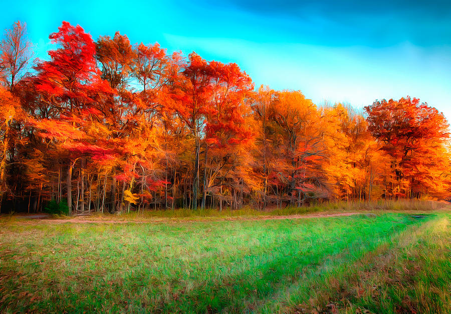 Autumn Morning in the Blue Ridge AP Painting by Dan Carmichael