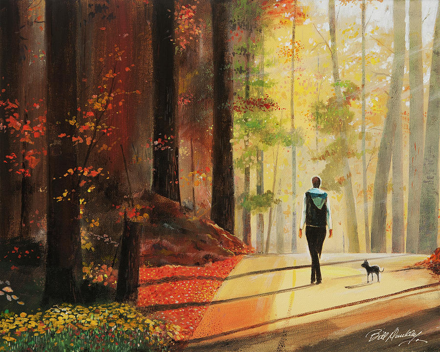 Forest Painting - Autumn Morning Walk by Bill Dunkley Forest Painting - Autumn Morning Walk by Bill Dunkley