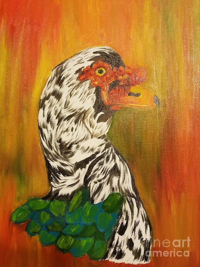 Autumn Muscovy Portrait Painting by Maria Urso