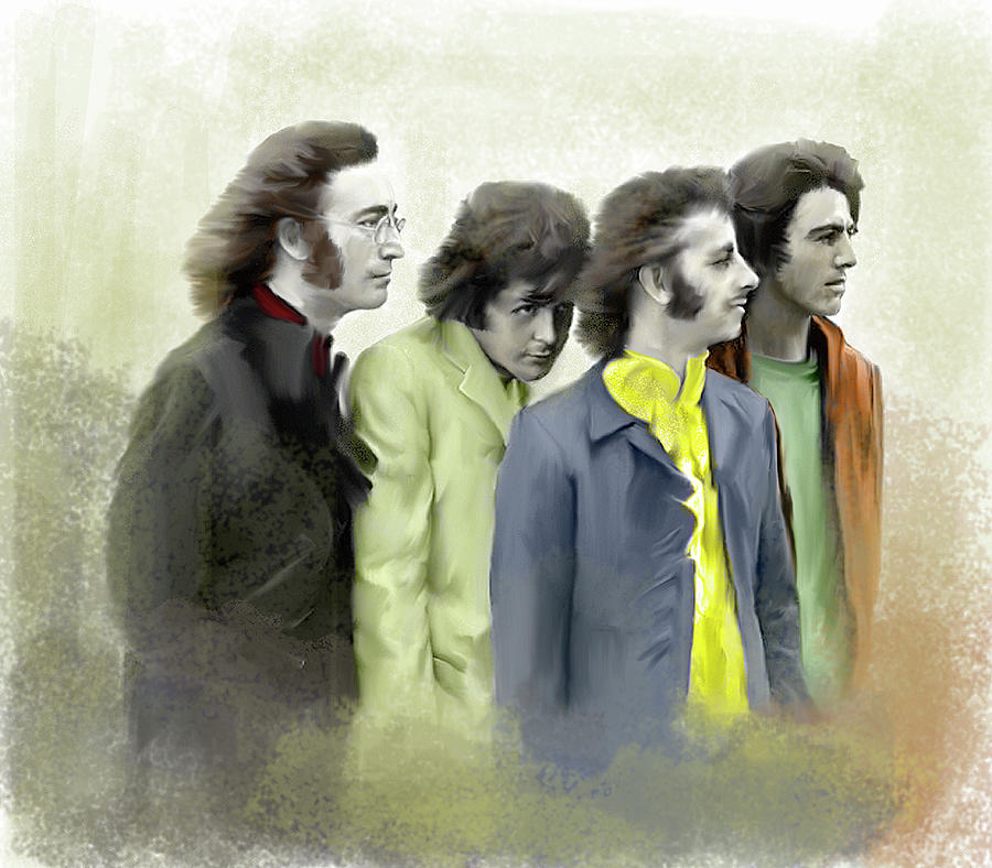 The Beatles Images Painting - Autumn 68, III The Beatles by Iconic Images Art Gallery David Pucciarelli