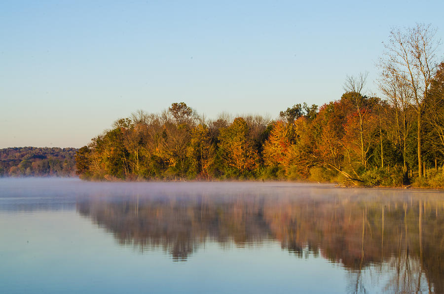 Fall Photograph - Autumn on Beautiful Lake Nockamixon by Bill Cannon