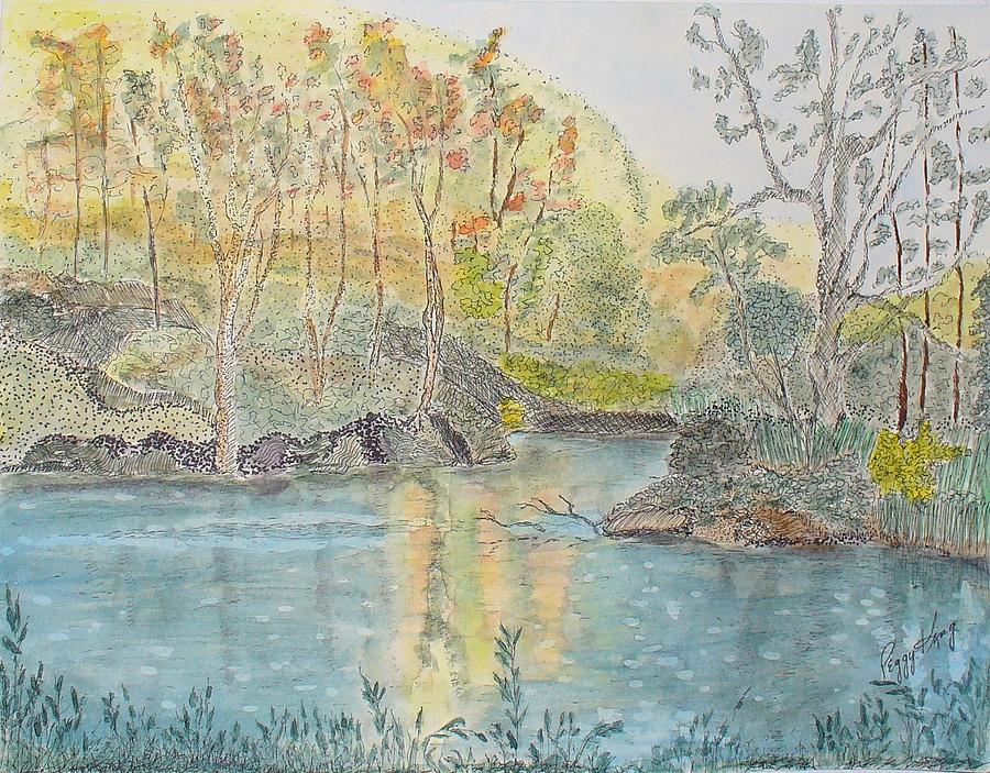 Autumn on the Ausable River Painting by Peggy King