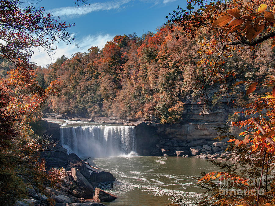Autumn on the Cumberland  Cumberland Falls Photograph by Ken Frischkorn