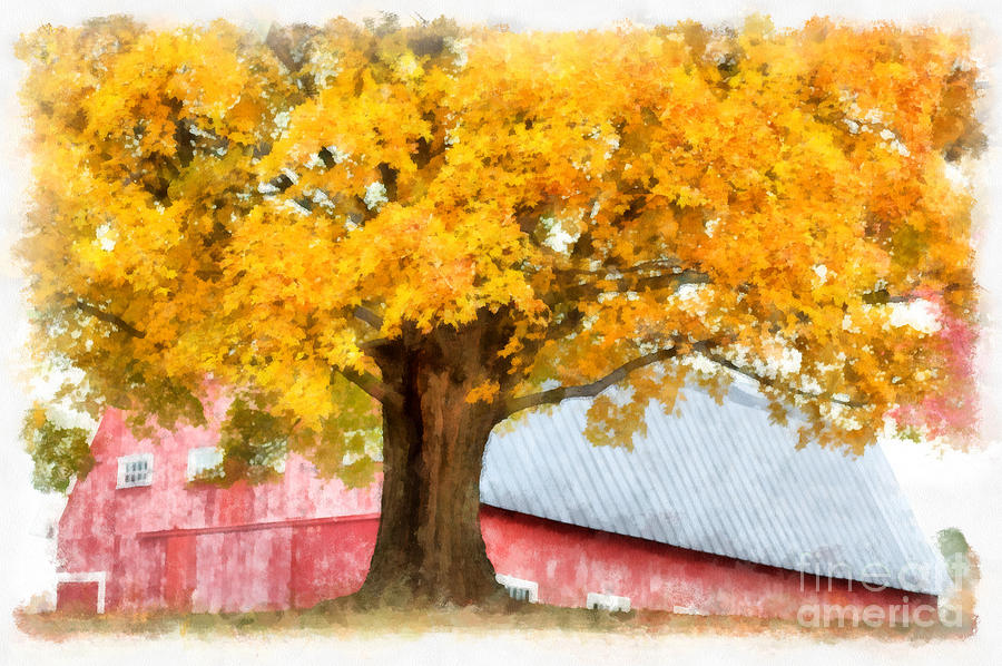 Autumn on the Farm Digital Art by Edward Fielding