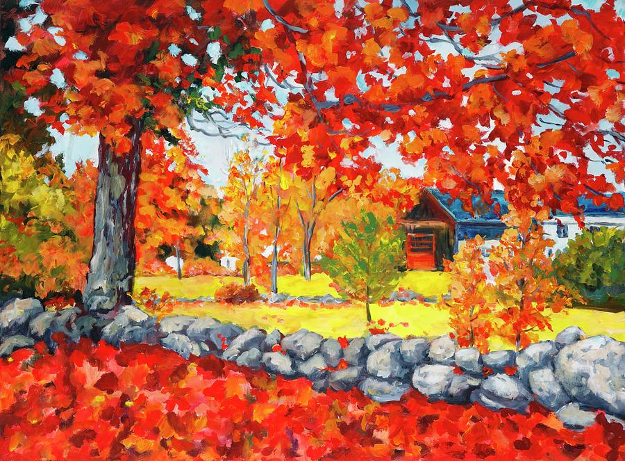 Autumn on the Farm Painting by Ingrid Dohm