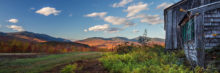Fall Photograph - Autumn on the Farm Panorama by White Mountain Images