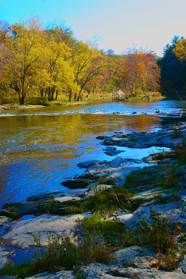 Autumn on the Housatonic River Photograph by Polly Castor
