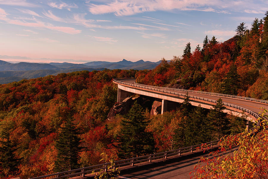 Autumn On The Linn Cove Viaduct, North Carolina Photograph By Kelly 