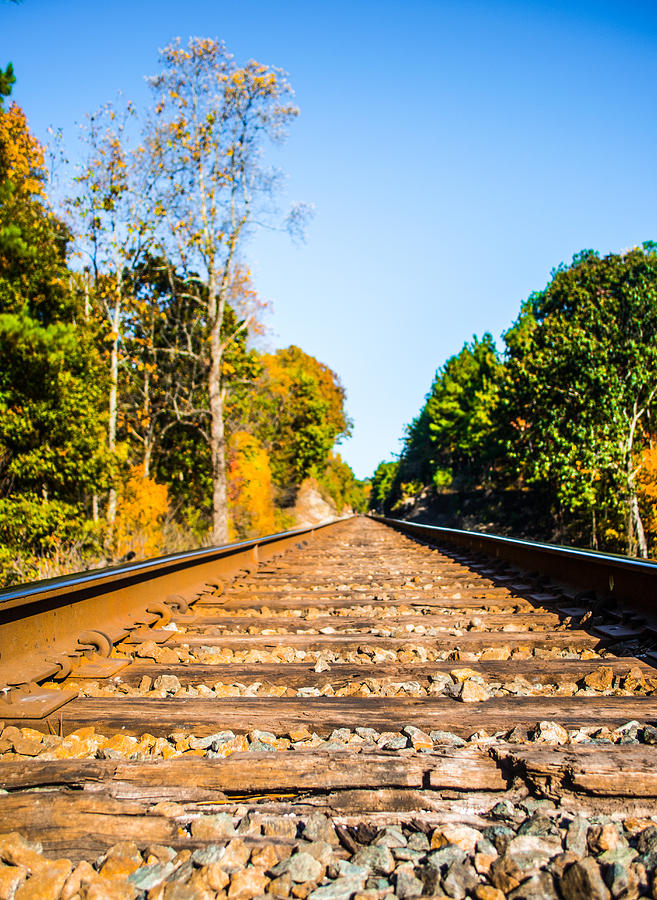 Autumn on the Railroad Photograph by Parker Cunningham