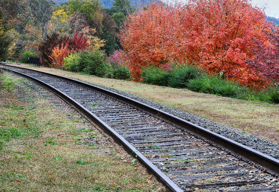 Autumn on the Railway Photograph by Blaine Owens