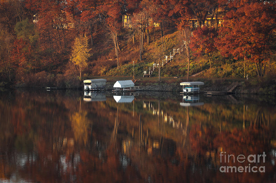 Autumn on the River Photograph by Viviana  Nadowski