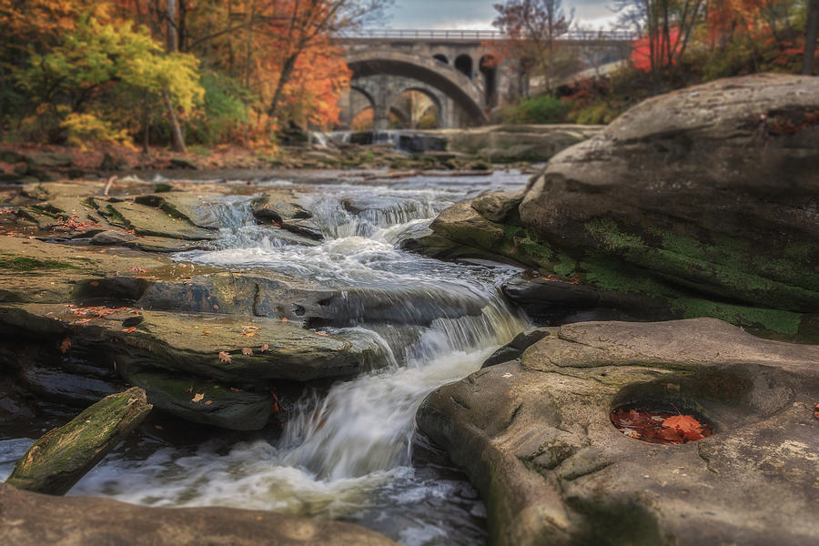 Autumn on the Rocky River Photograph by Michael Demagall