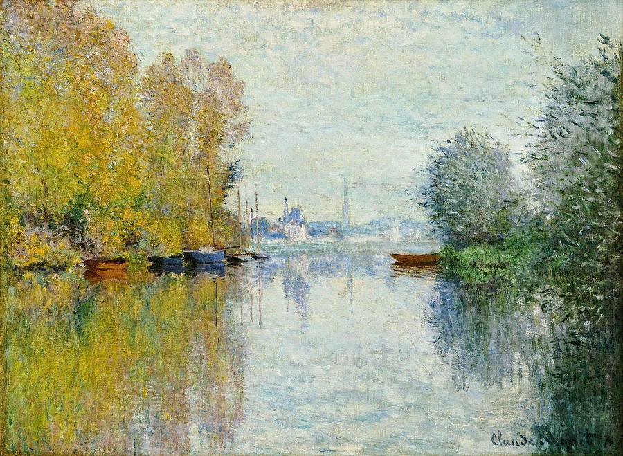 Claude Monet Painting - Autumn On The Seine  Argenteuil   by Claude Monet