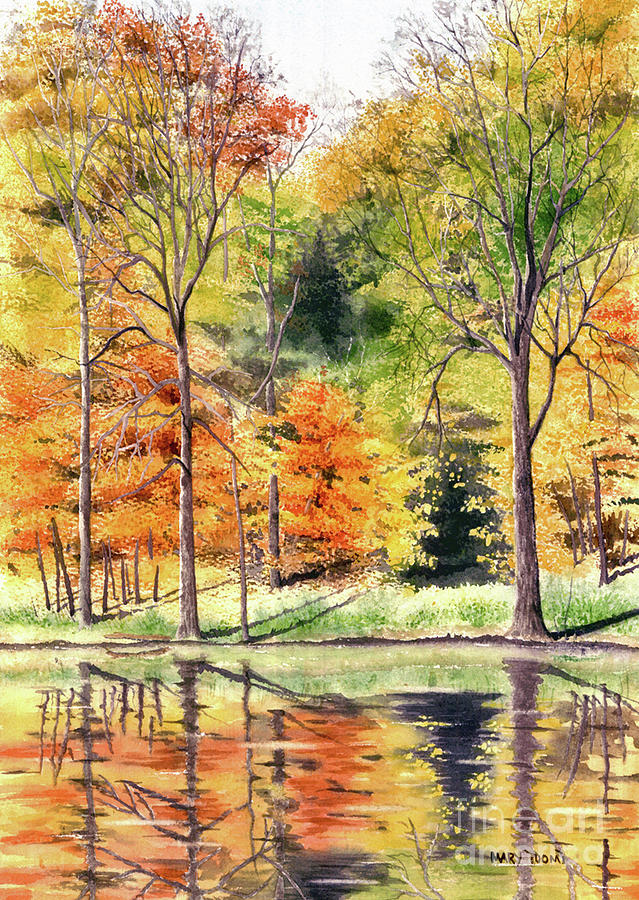 Autumn Painting - Autumn Oranges by Mary Tuomi Autumn Painting - Autumn Oranges by Mary Tuomi