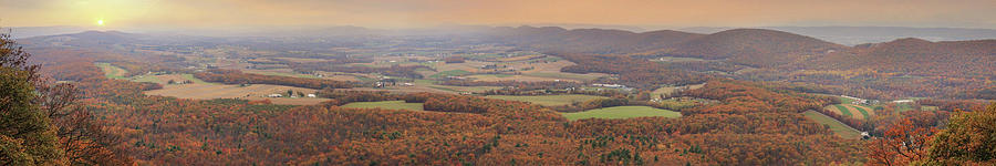 Autumn Panorama of Powells Valley Photograph by Lori Deiter
