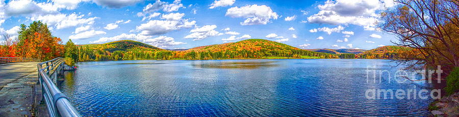 Autumn Panorama of Red House Lake in Allegany State Park Photograph by Rose Santuci-Sofranko