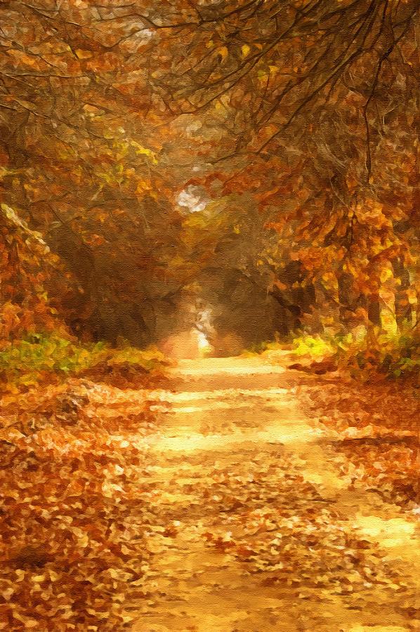 Fall Mixed Media - Autumn Paradisium by Georgiana Romanovna