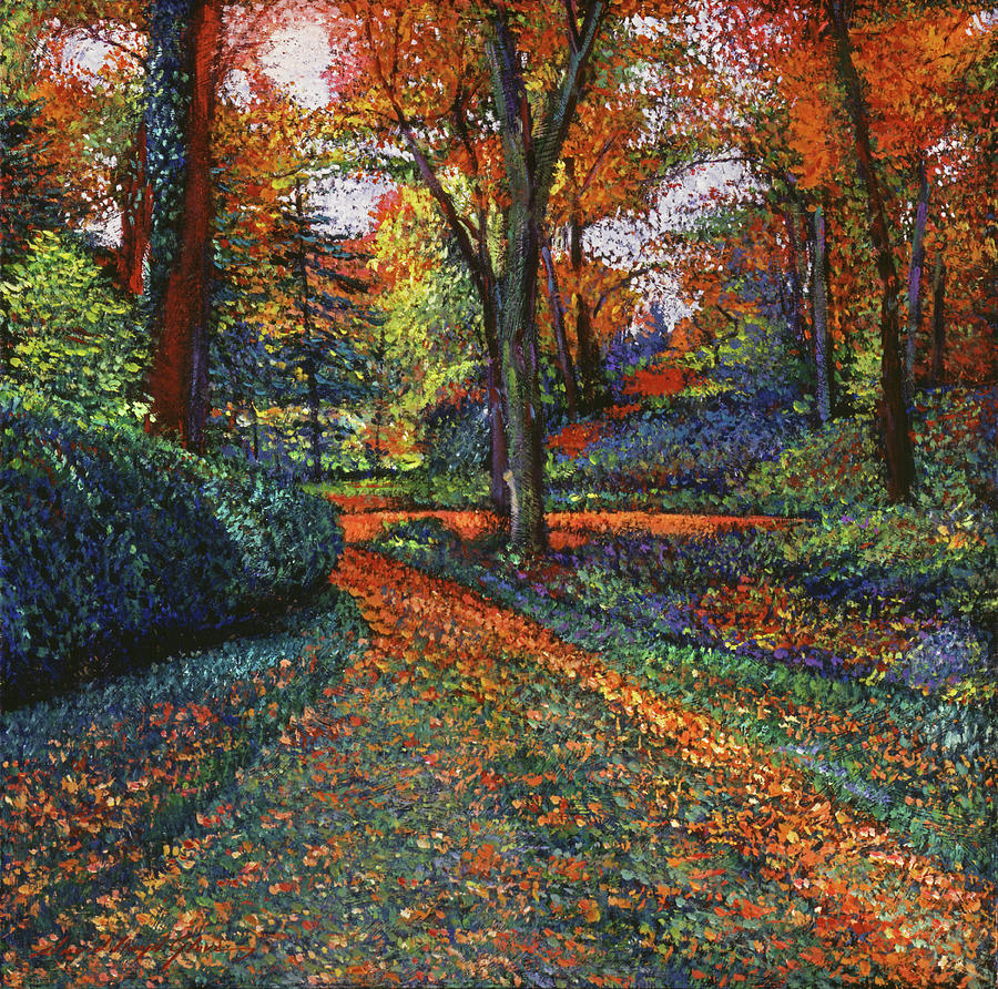 Autumn Park Painting by David Lloyd Glover