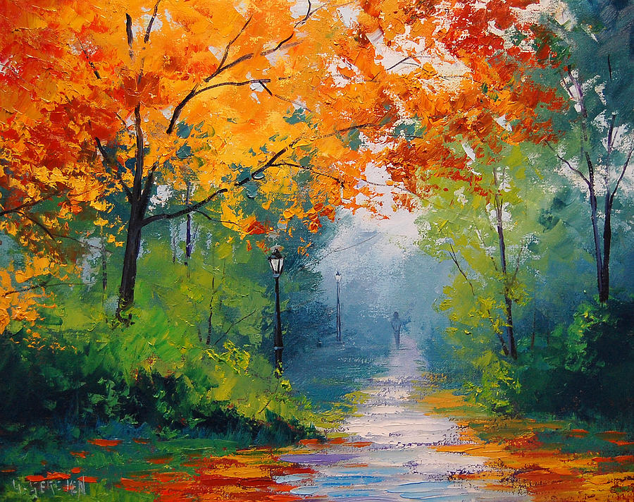 Fall Painting - Autumn Park by Graham Gercken